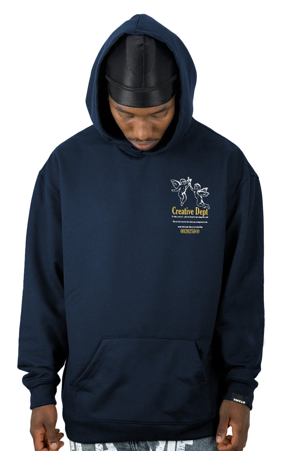 Buzo Capucha azul creative dept