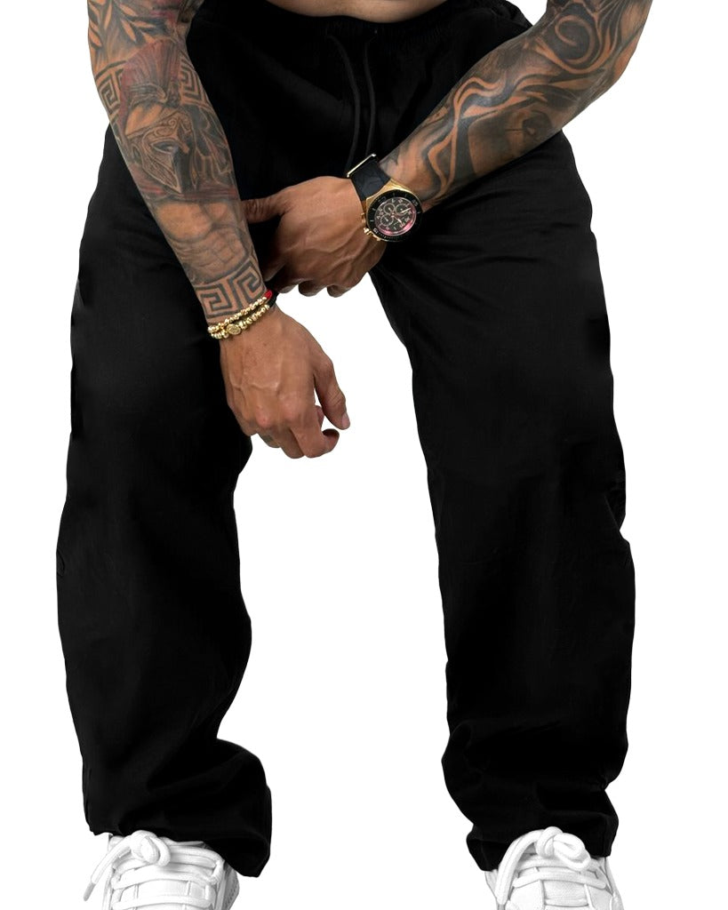 Jogger Clásico Negro Bota Recta 6001