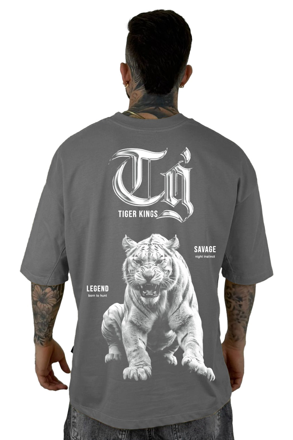 Oversize Gris Tiger Kings Alto Gramaje