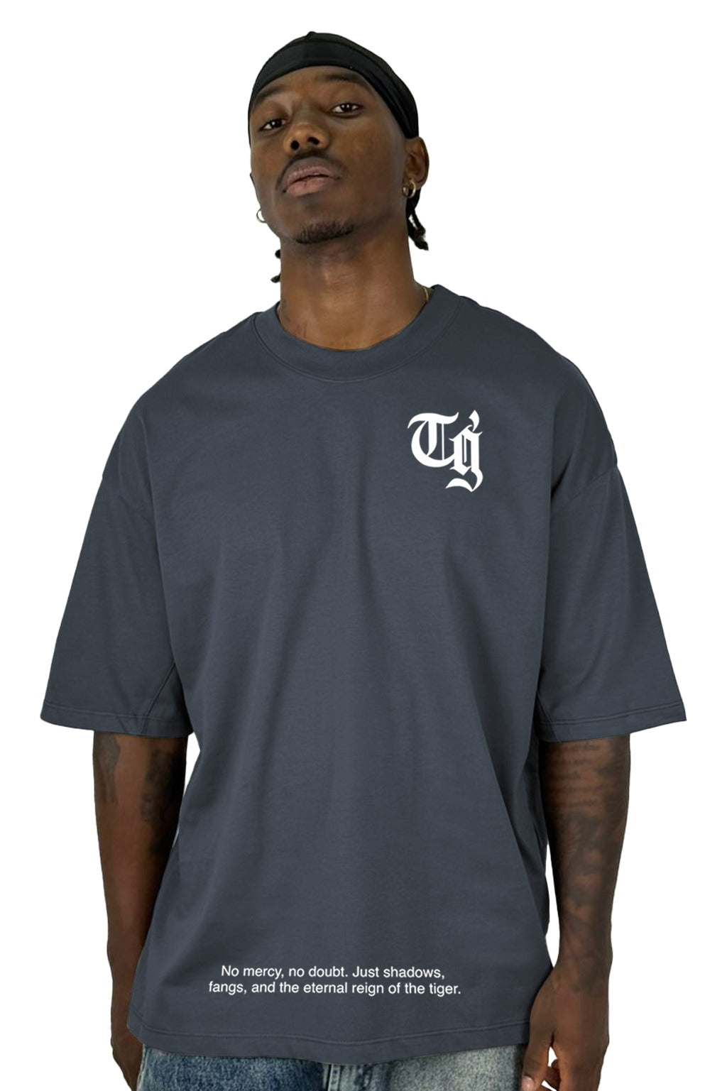 Oversize gris tiger king oscuro