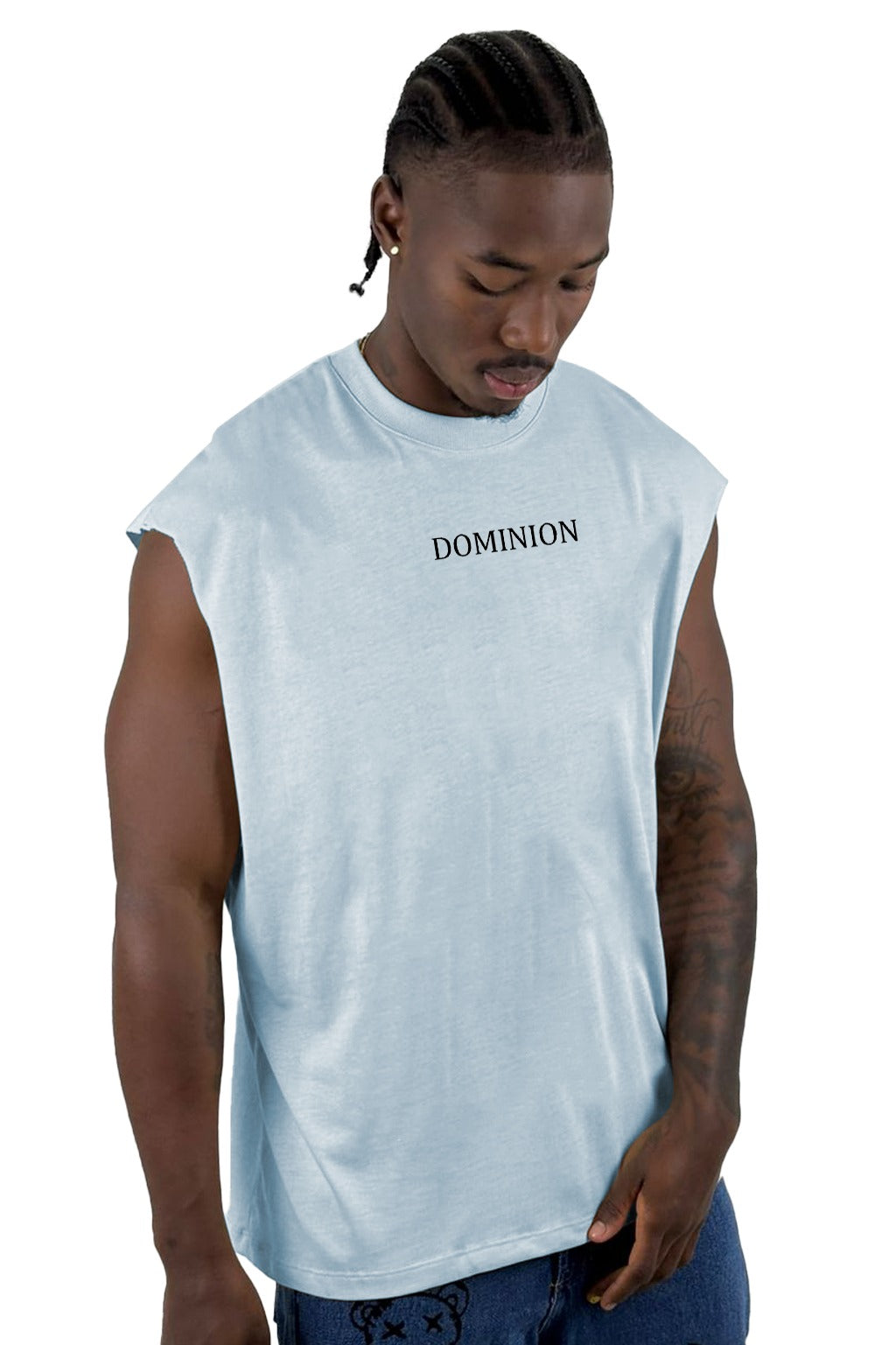 Camisilla Azul Dominion Alto Gramaje