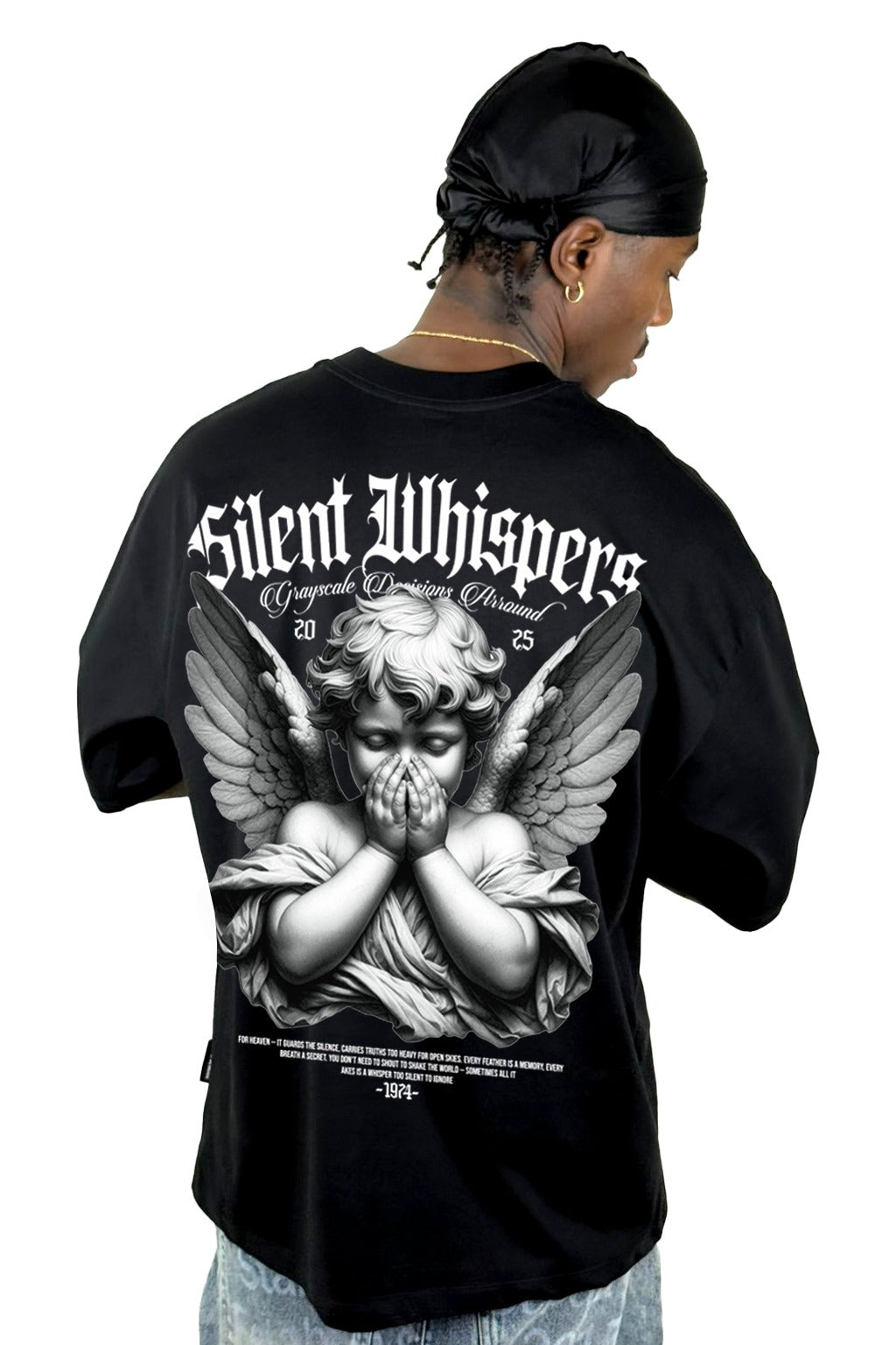 Oversize Negra Silent Whispers Alto Gramaje