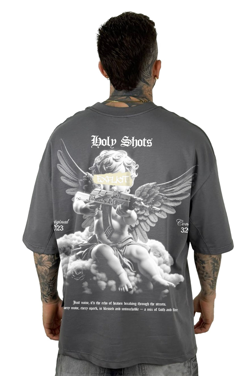 Oversize Gris Holy Shots Alto Gramaje