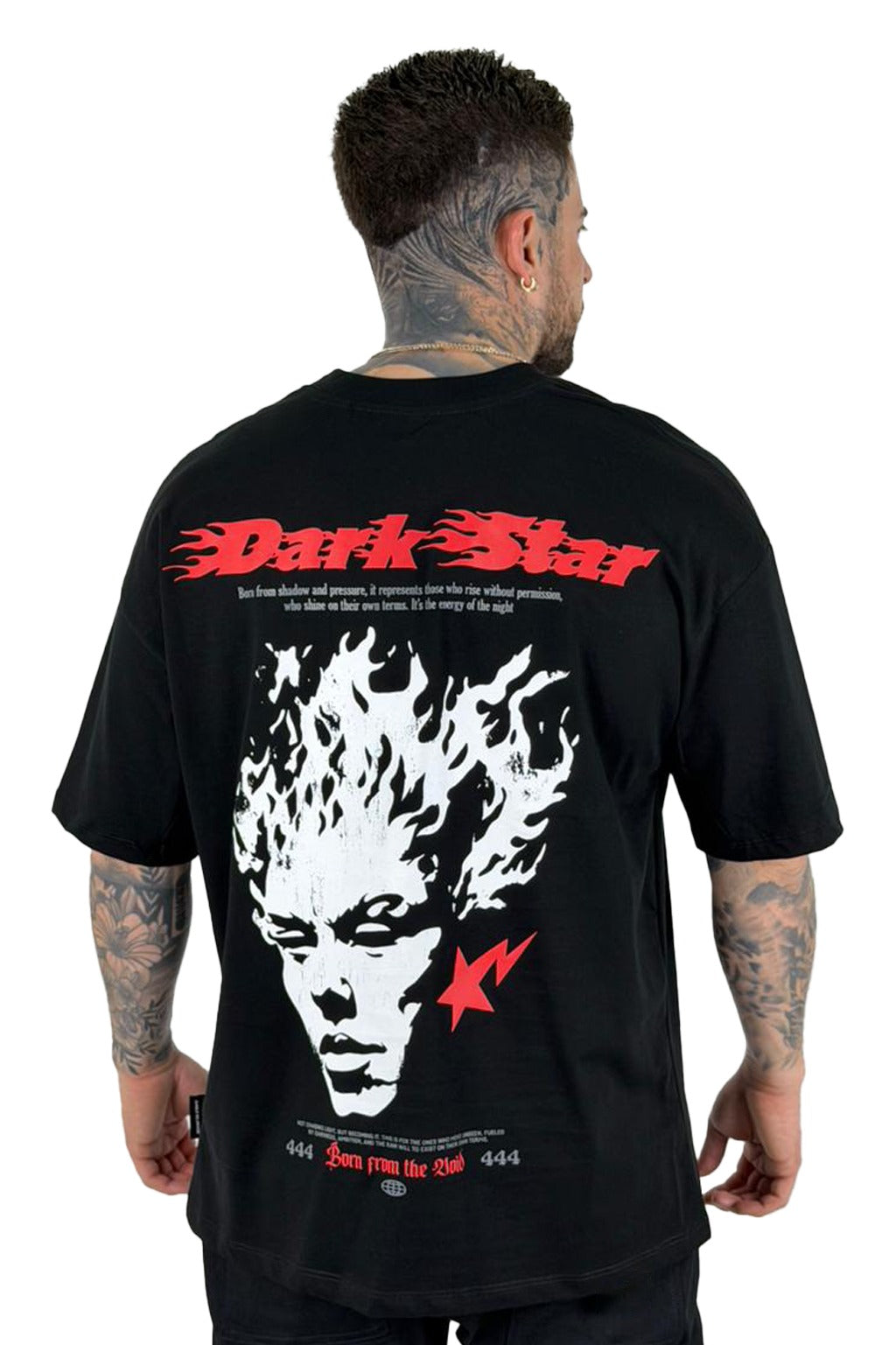 Oversize Negra Dark Stark Alto Gramaje