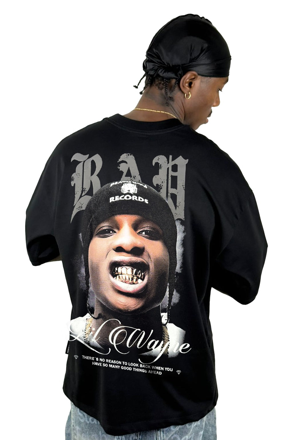 Oversize Negra Lil Wayne Alto Gramaje