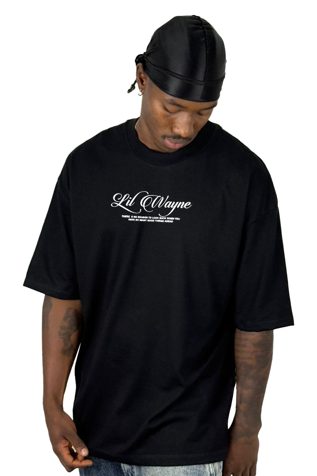 Oversize Negra Lil Wayne Alto Gramaje