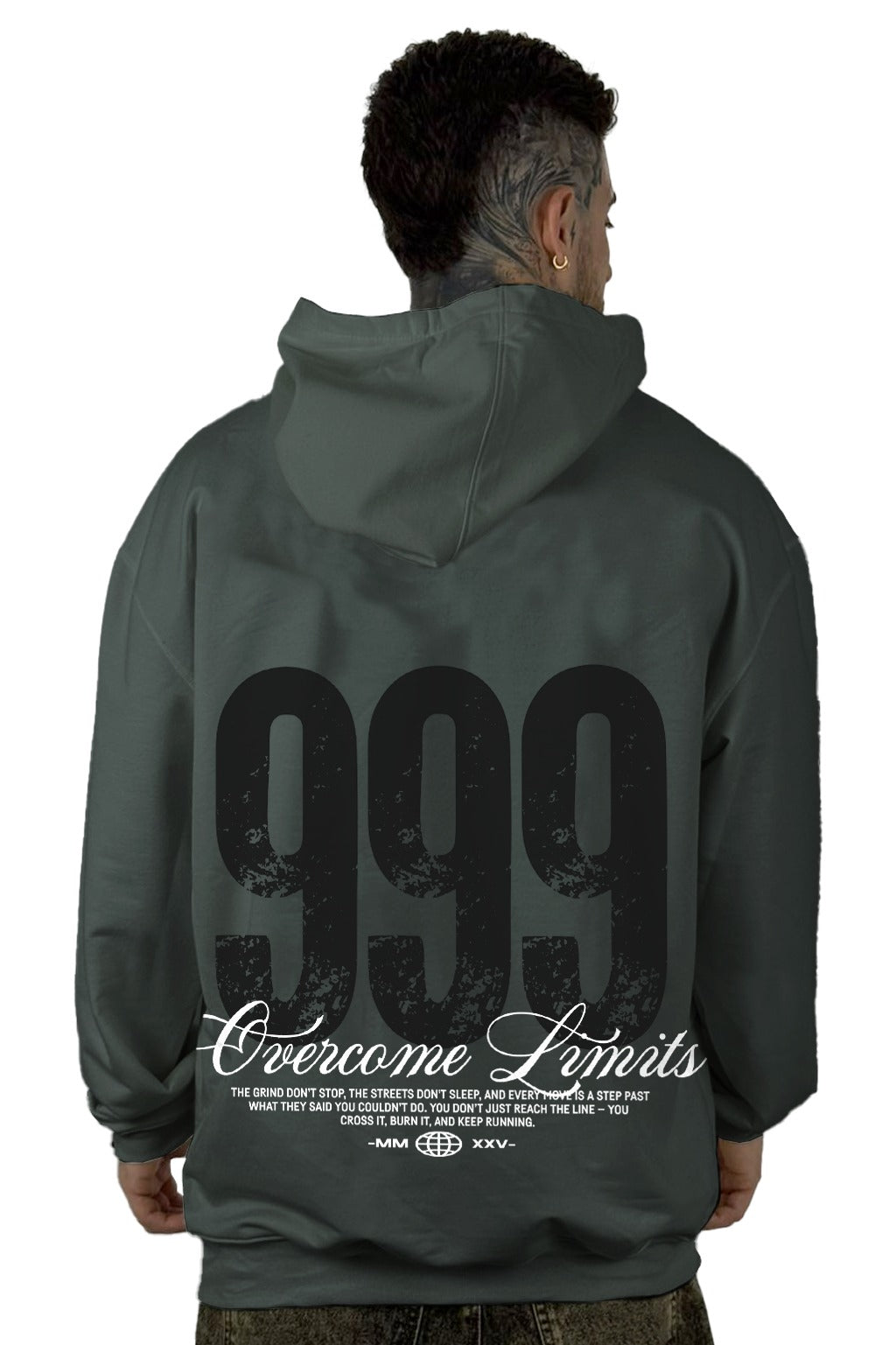 Buzo Verde Capucha overcome Limits 999