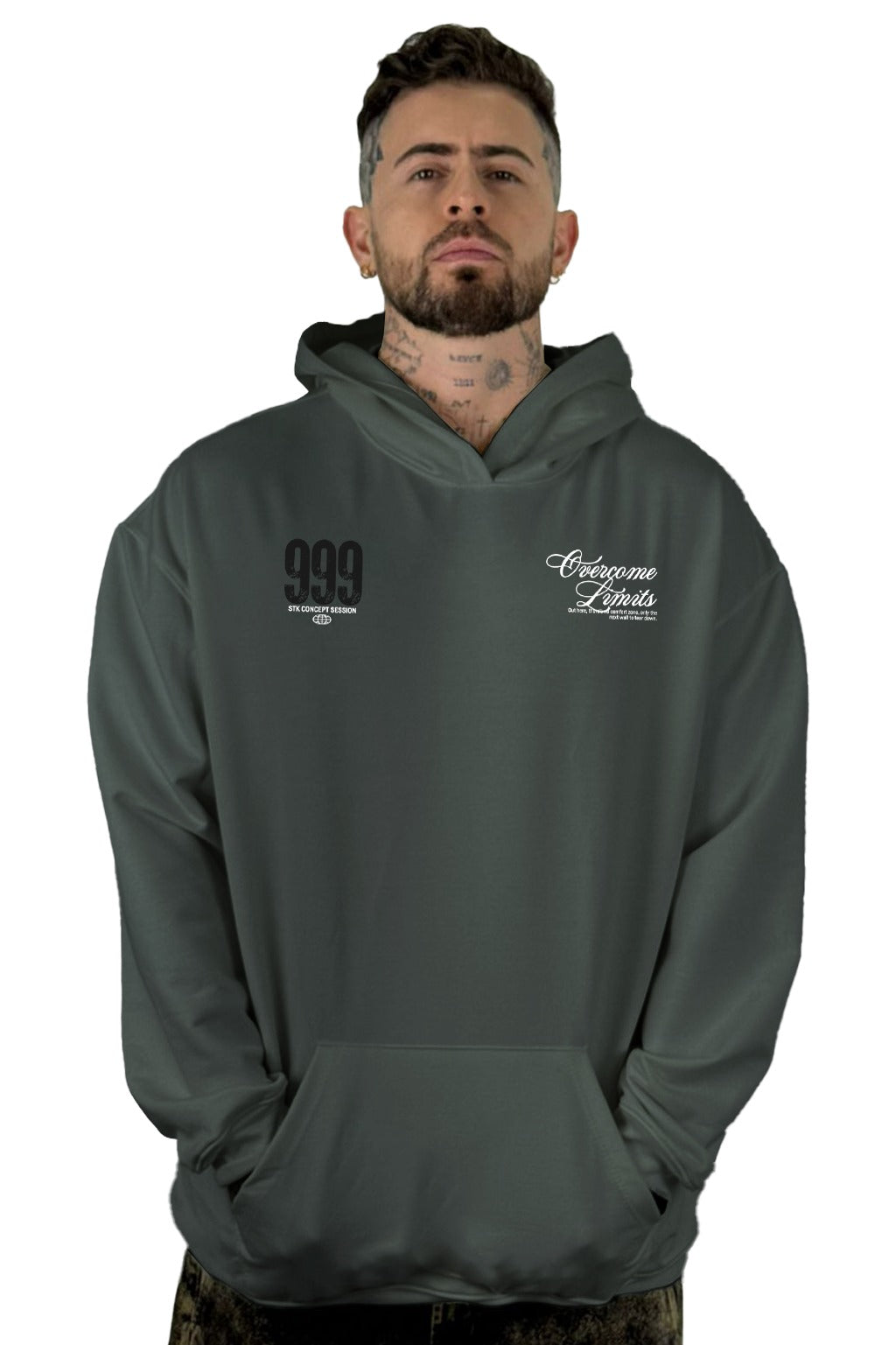 Buzo Verde Capucha overcome Limits 999