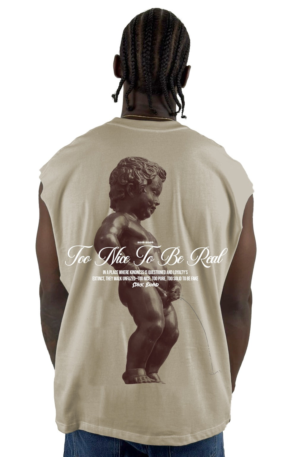 Camisilla Beige Too Nice To Be Real Alto Gramaje