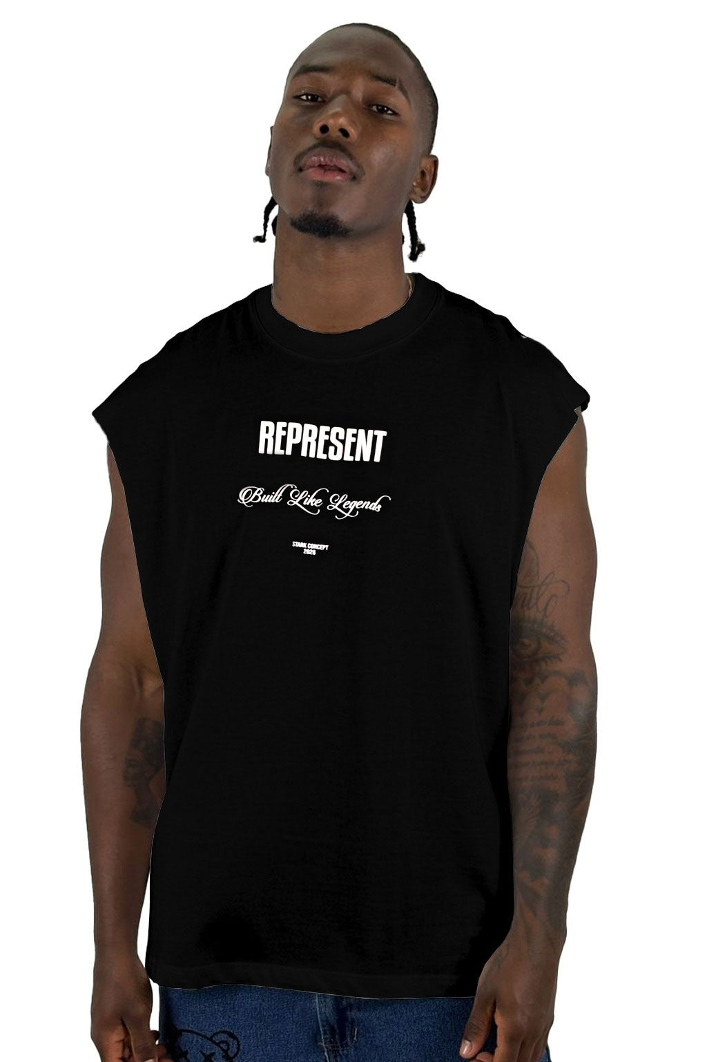 Camisilla Negra Represent Human Legacy alto gramaje