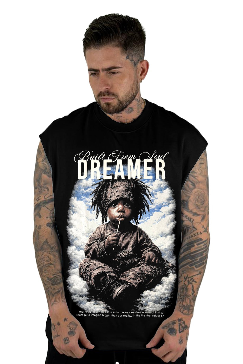 Camisilla Negra Dreamer Alto Gramaje