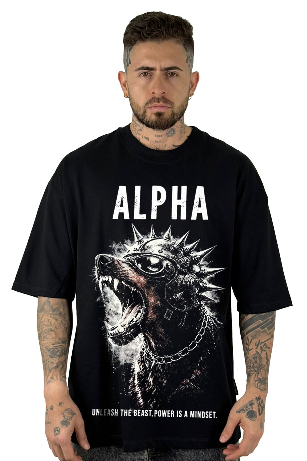 Oversize negra Alpha Alto Gramaje