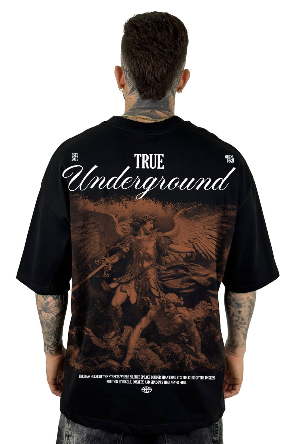 Oversize Negra True Underground alto gramaje