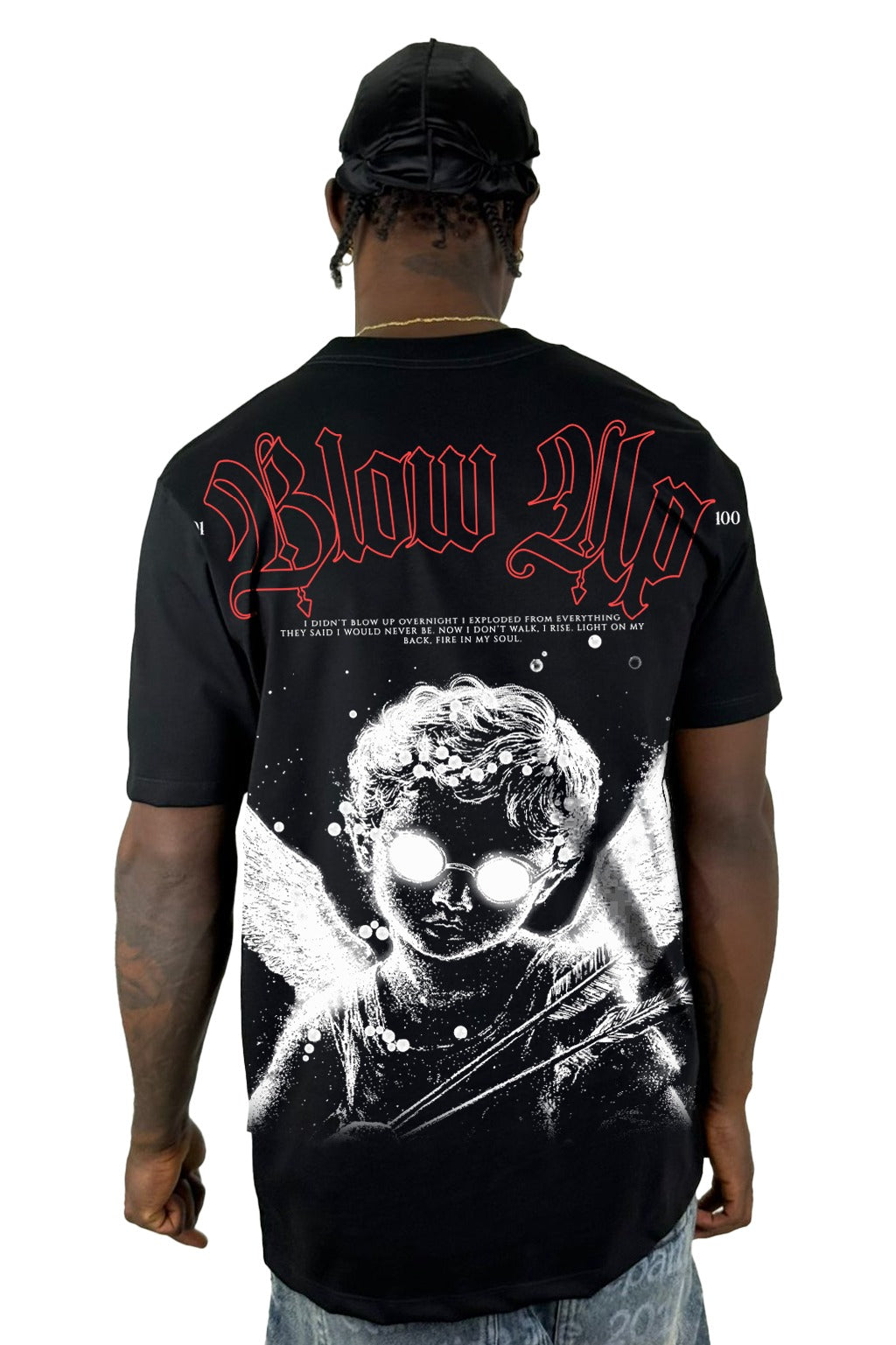 Camiseta Negra Blow Up Angel Alto Gramaje