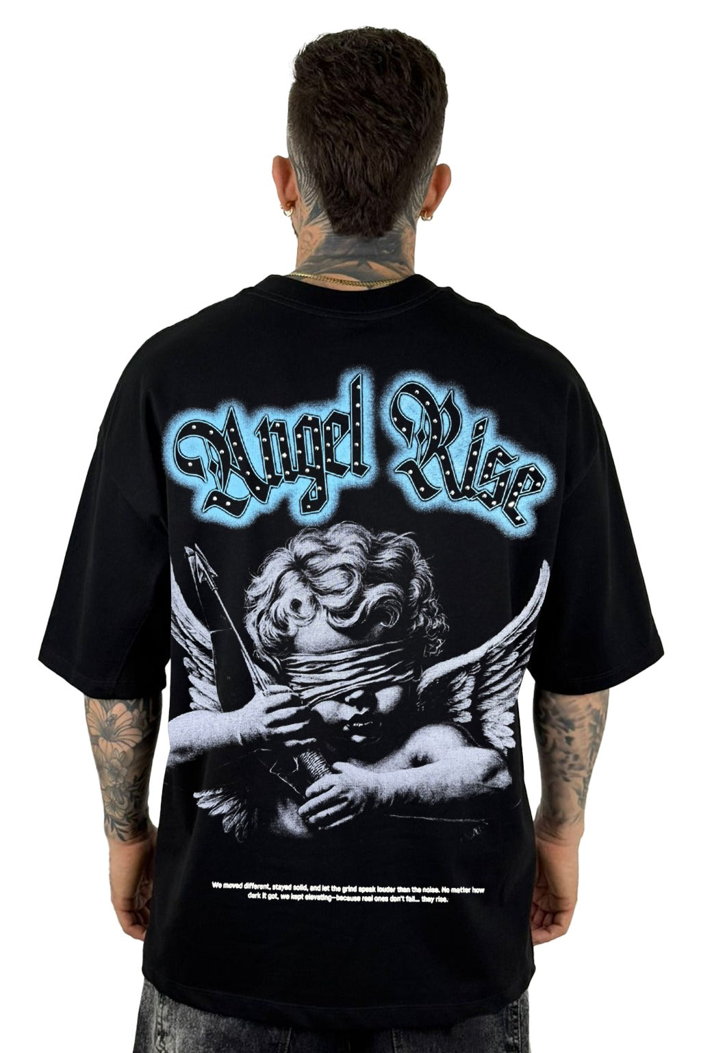 Oversize Negra Angel Rise Pedreria Alto Gramaje