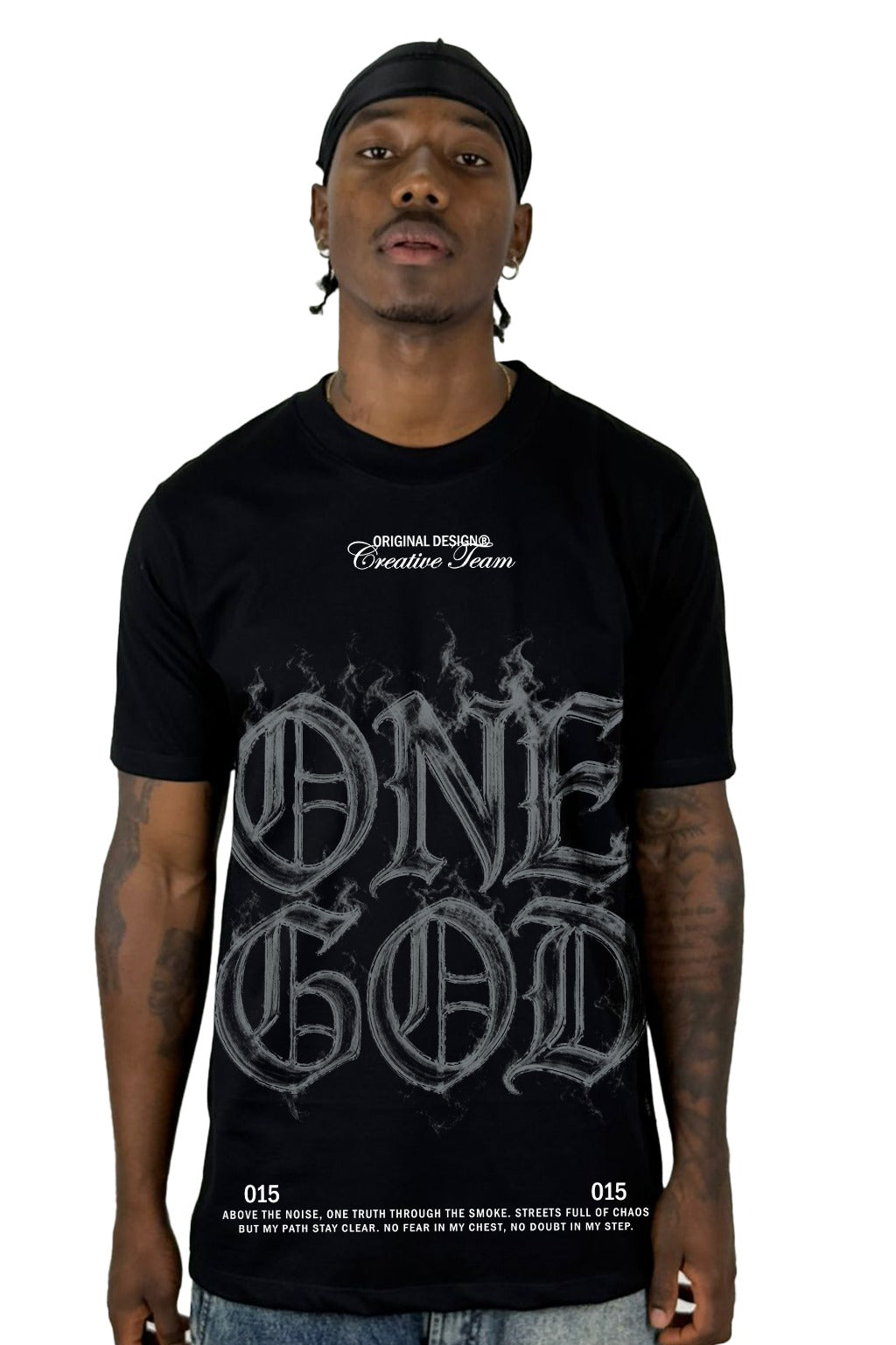 Camiseta Negra One God Alto Gramaje