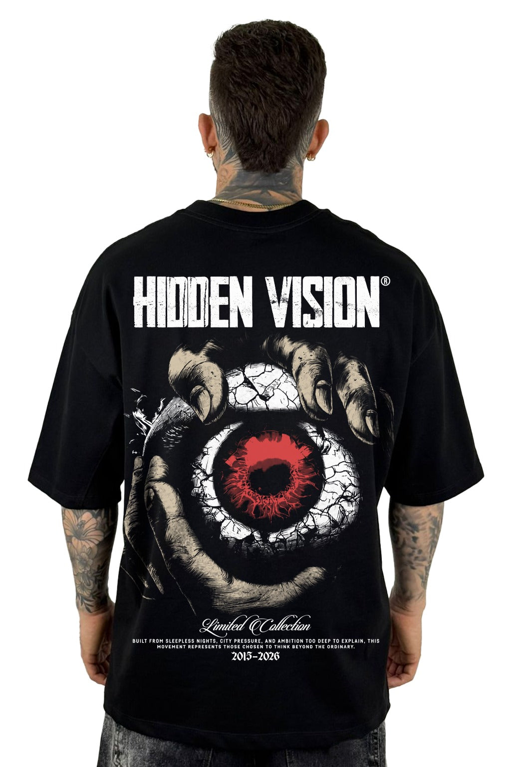 Oversize Negra Hidden Vision Alto Gramaje
