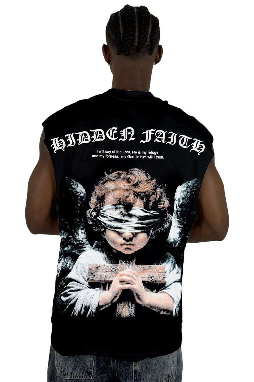 Camisilla Negra Boy Angel Alto Gramaje