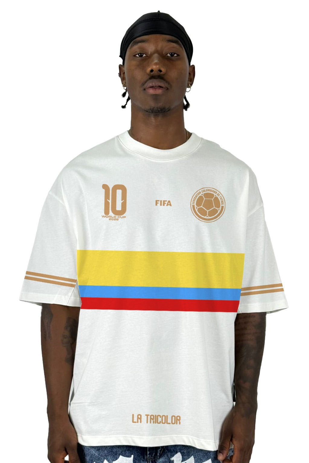 Oversize Crudo Orgullo Tricolor 10 Alto Gramaje