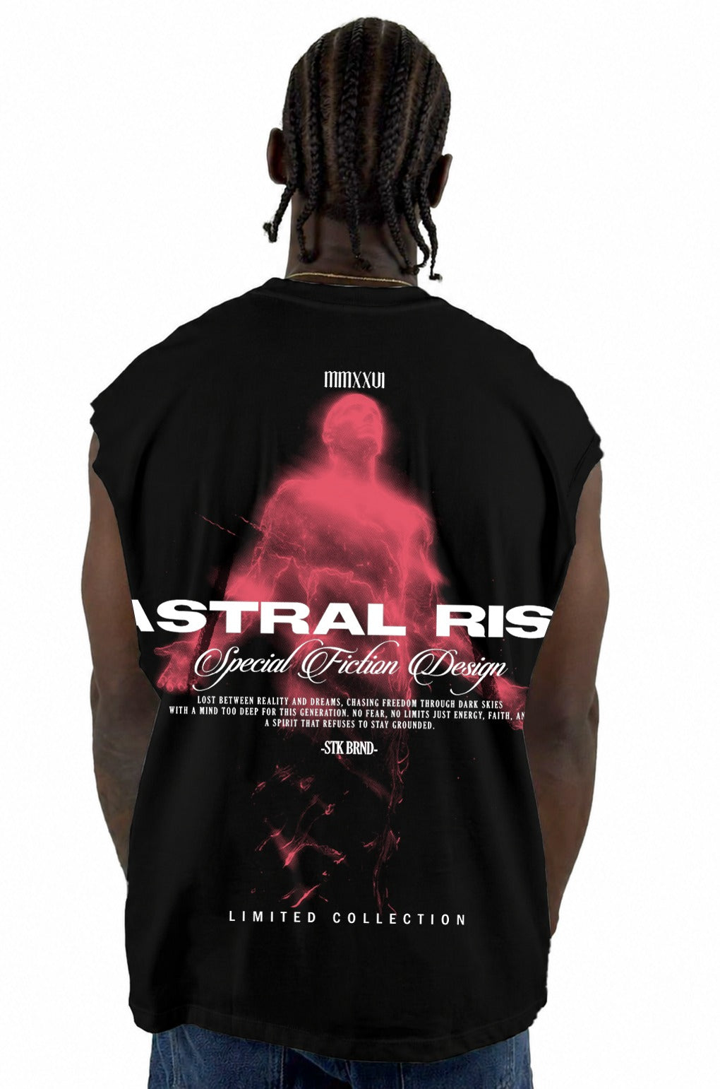 Camisilla Negra Astral Rise Alto Gramaje