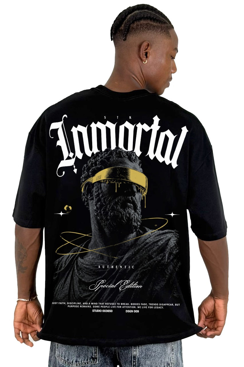 Oversize Negra Inmortal Authentic Alto Gramaje