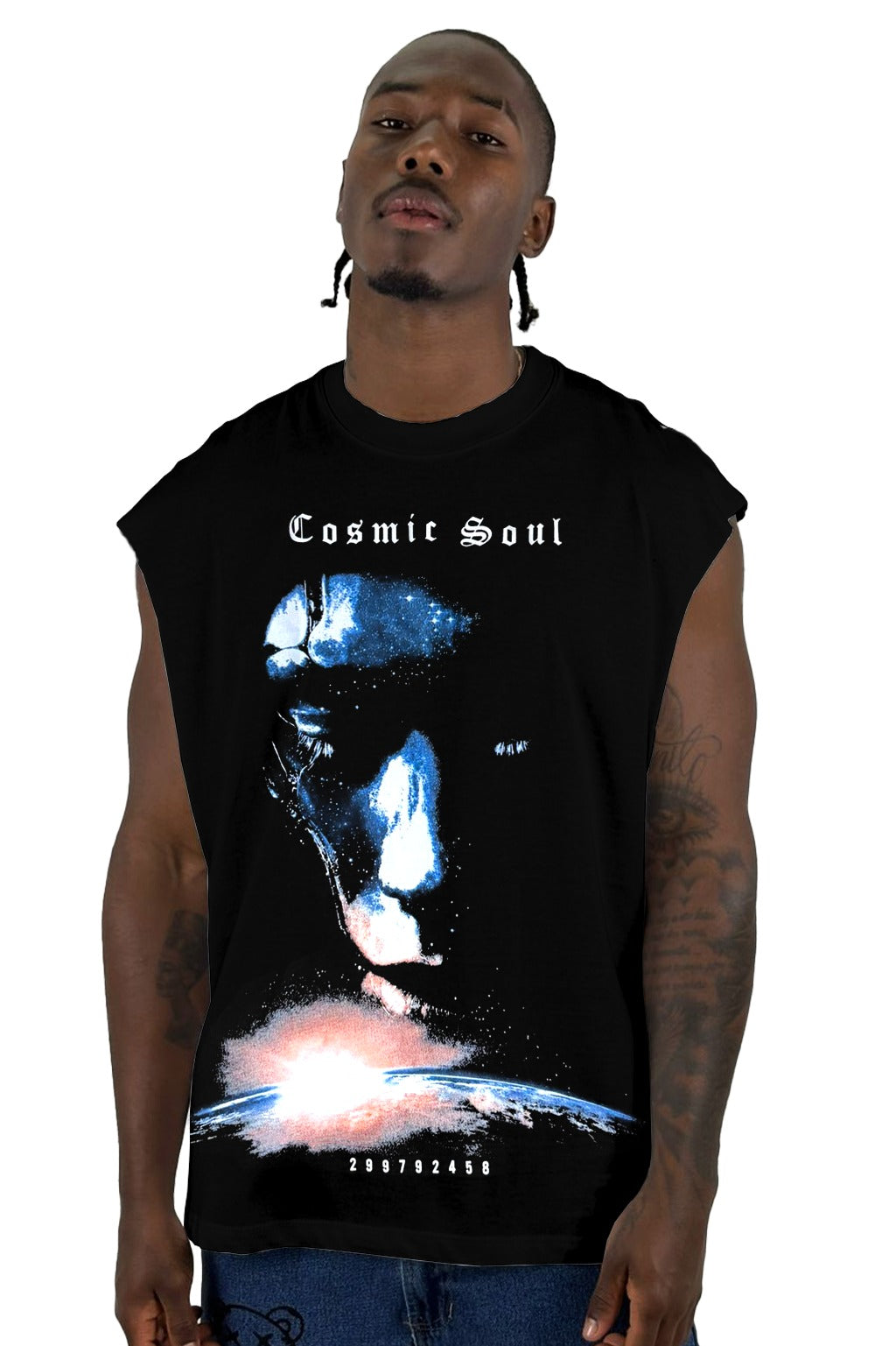 Camisilla Negra Cosmic Soul Alto Gramaje