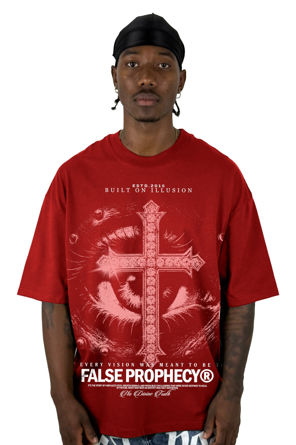 Oversize Roja False Prophecy Cruz Alto Gramaje