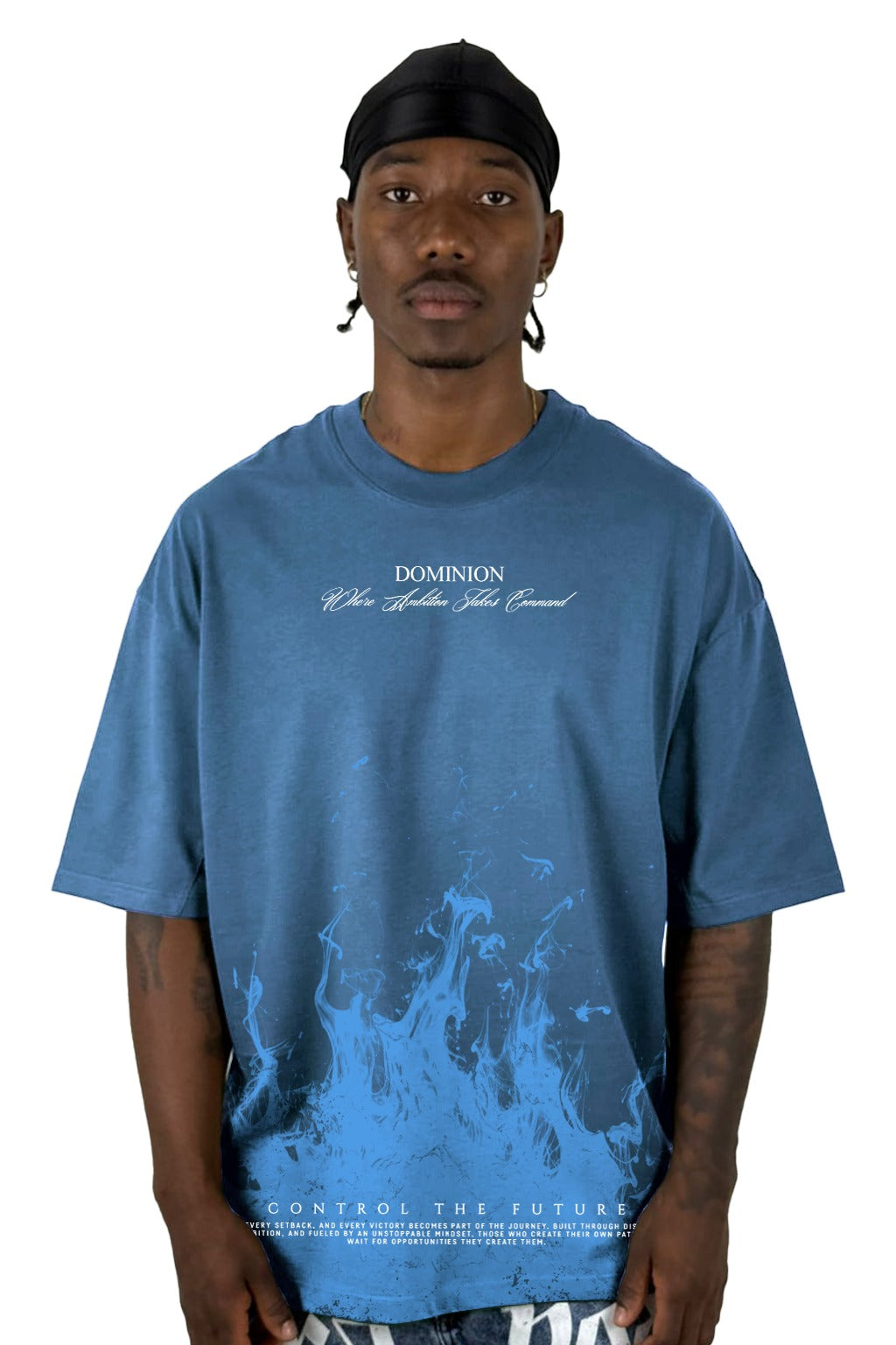 Oversize Azul Acero Dominion Alto Gramaje