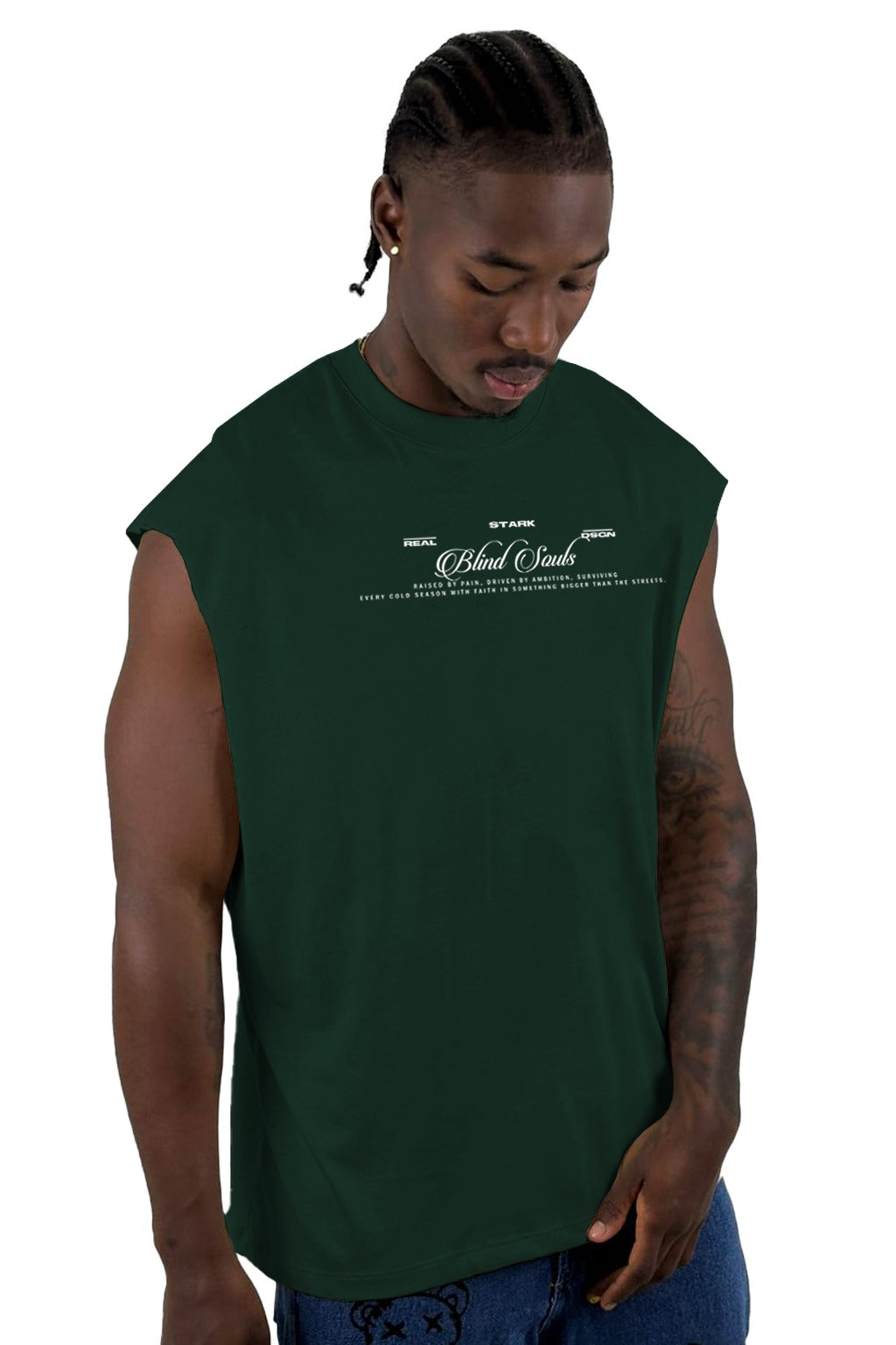 Camisilla Verde Blind Souls Alto Gramaje