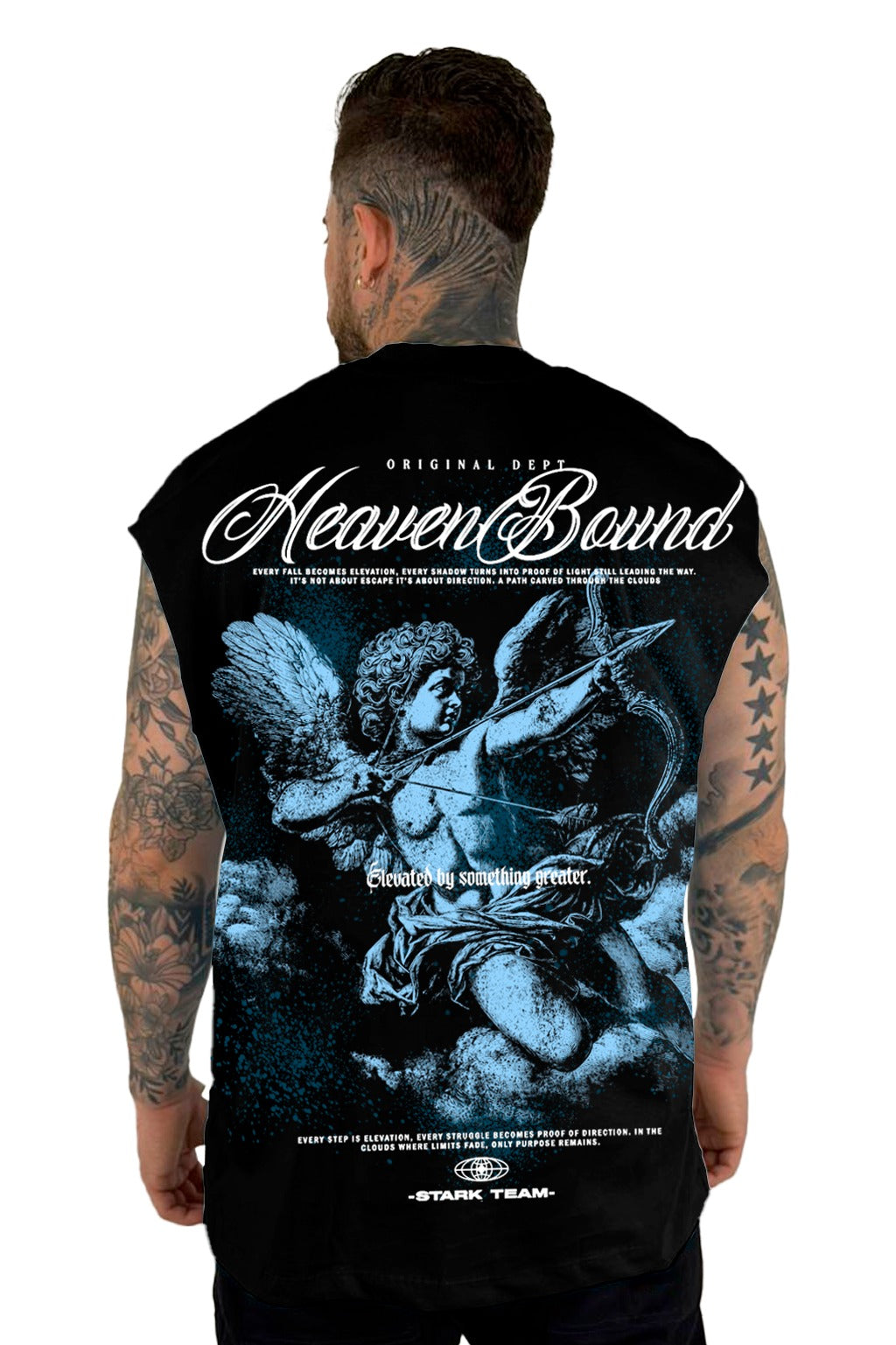 Camisilla Negra Heaven Bound Alto Gramaje