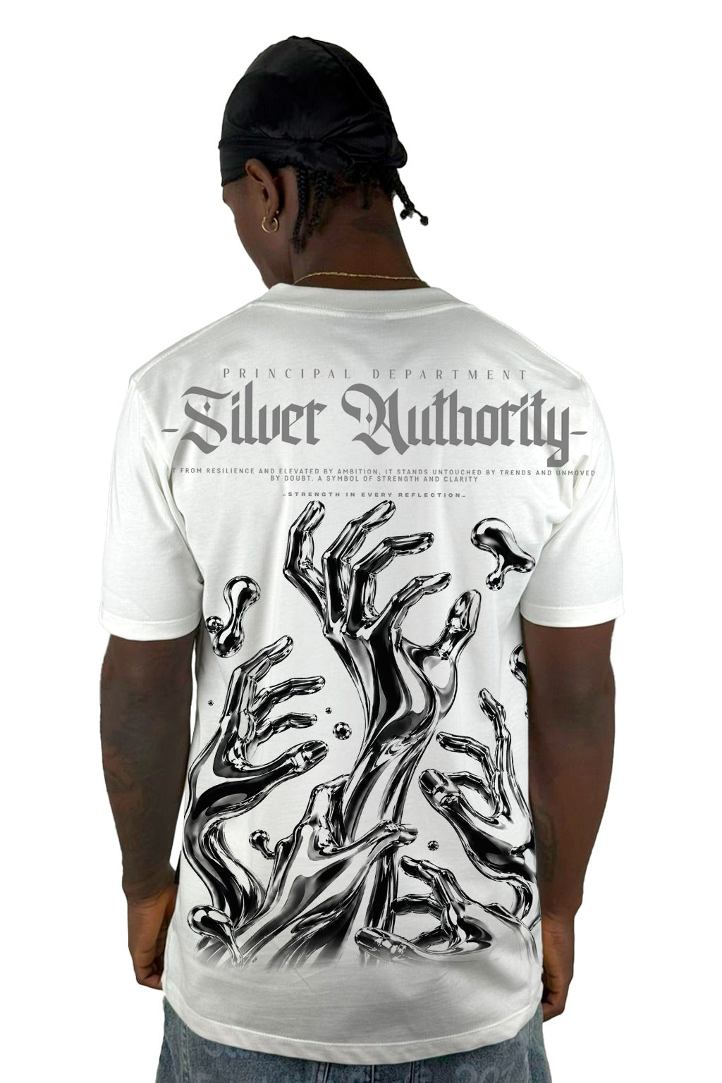 Camiseta Crudo Silver Authority Alto Gramaje