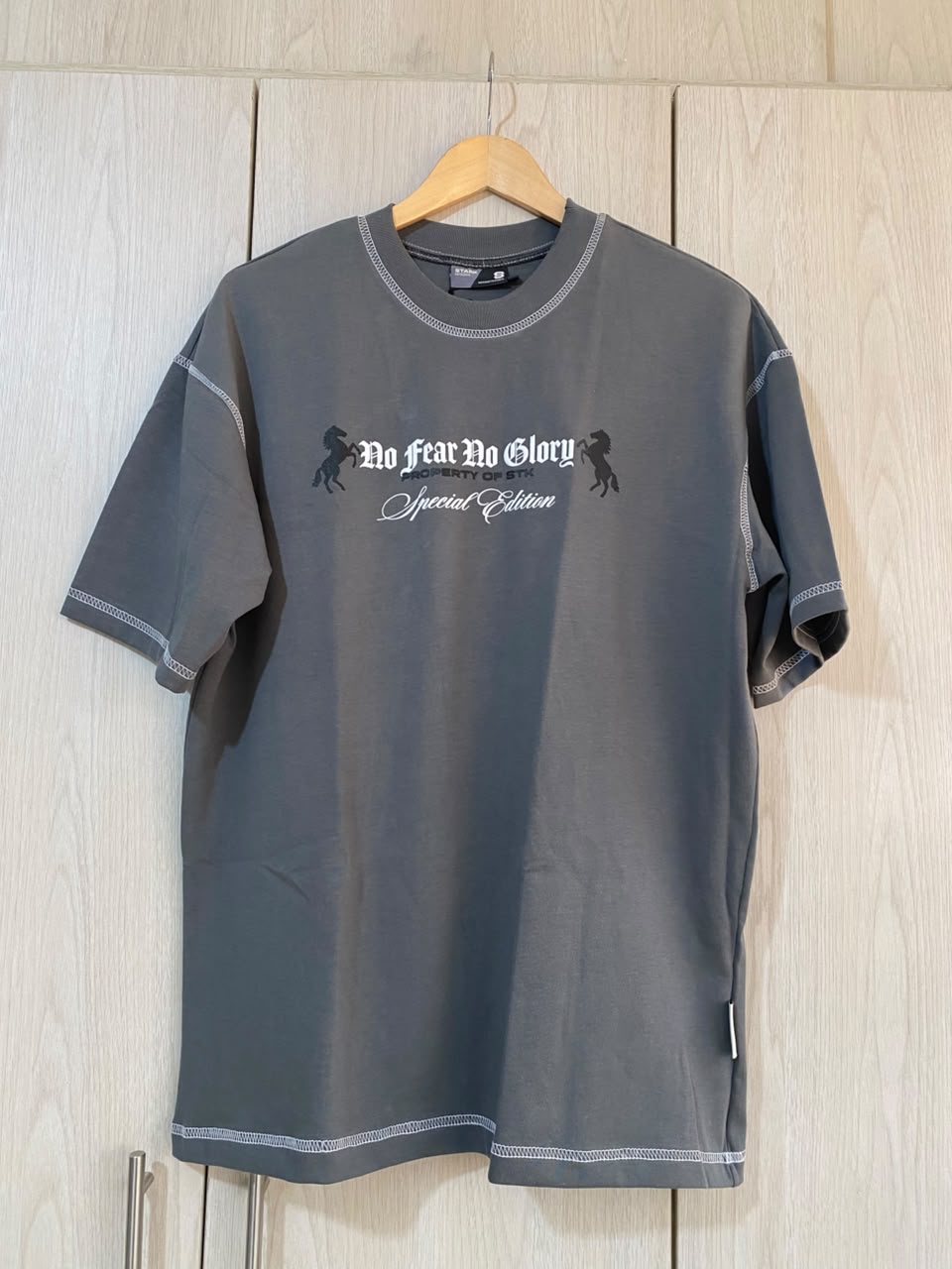 Oversize Gris No Fear No Glory Alto Gramaje
