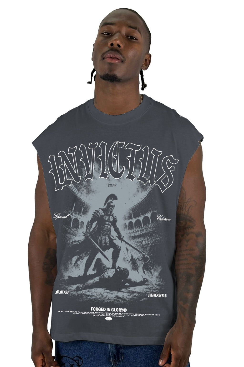 Camisilla Gris Invictus Alto Gramaje