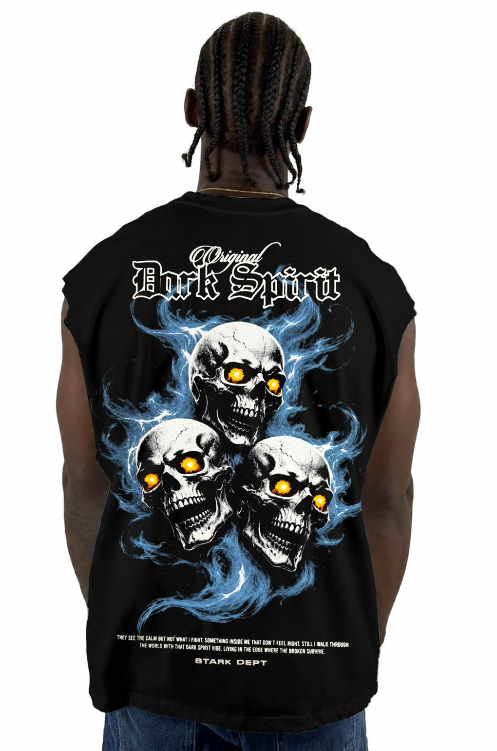 Camisilla Negra Dark Spirit Alto Gramaje