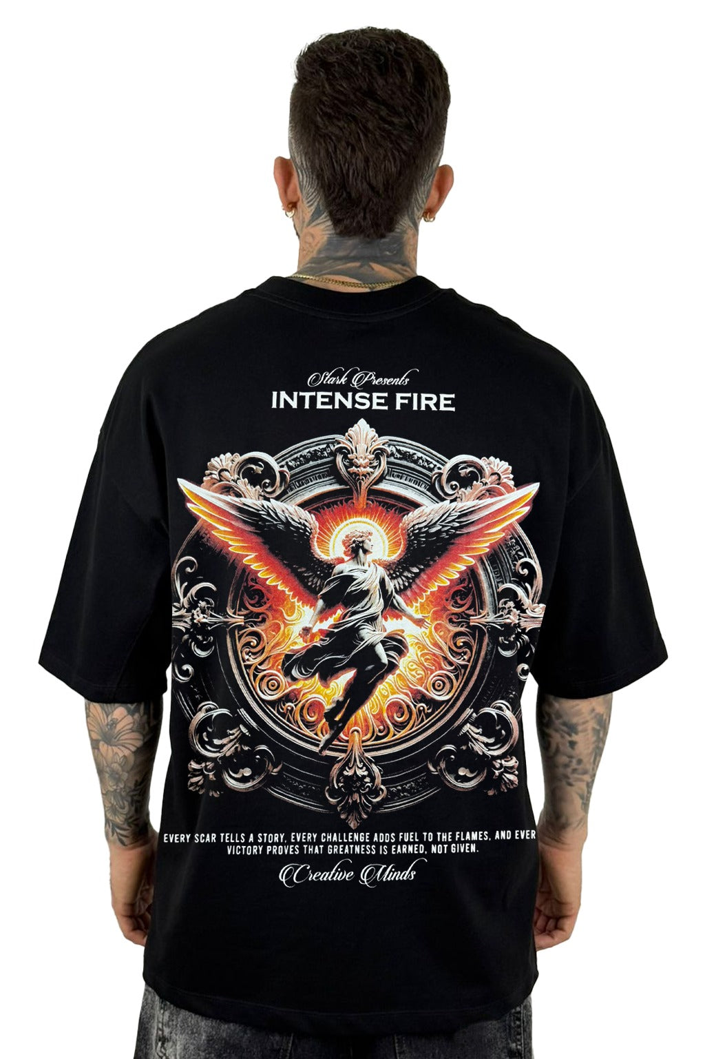 Oversize Negra Intense Fire Alto Gramaje