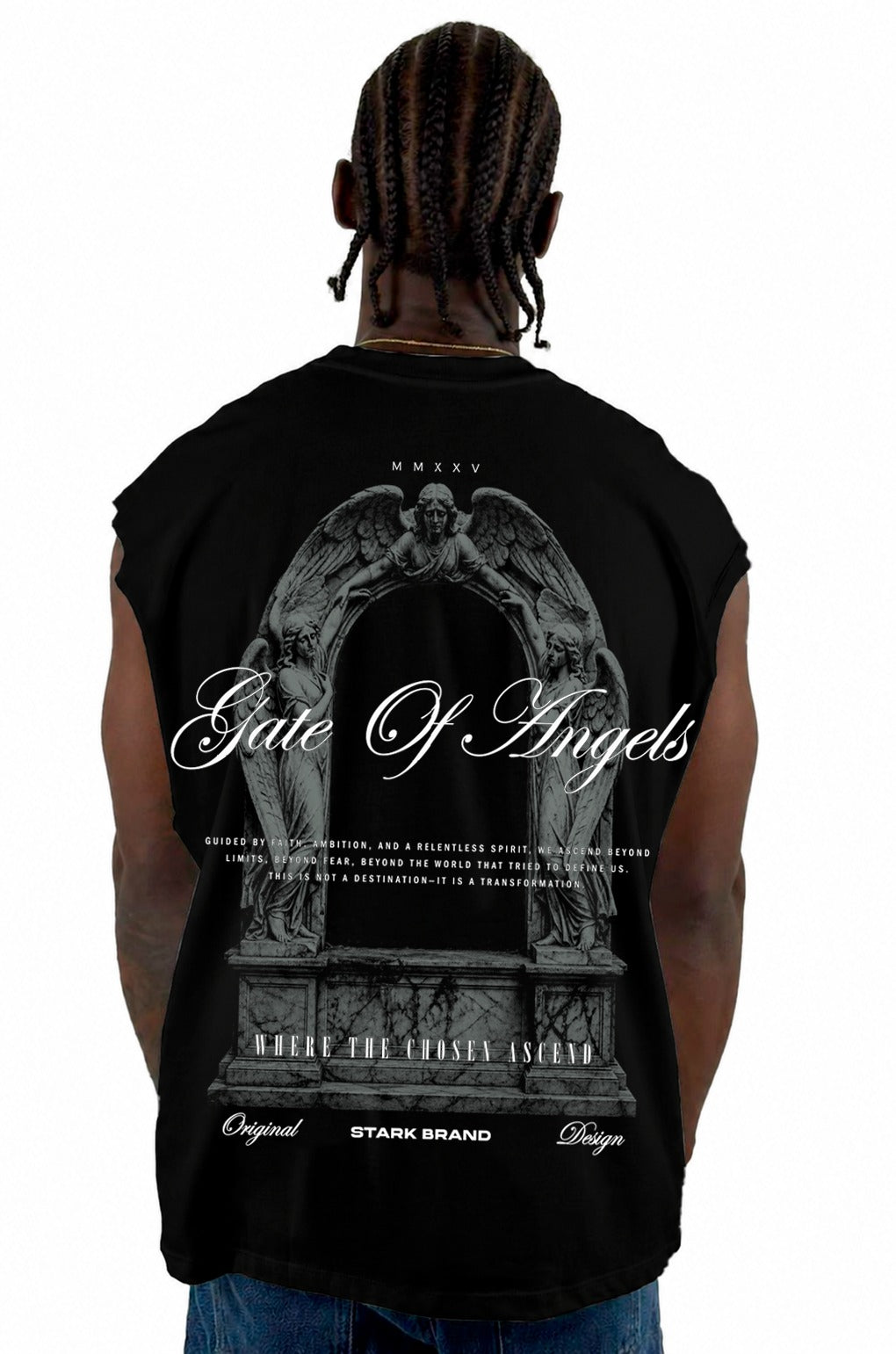 Camisilla Negra Gate Of Angels Alto Gramaje