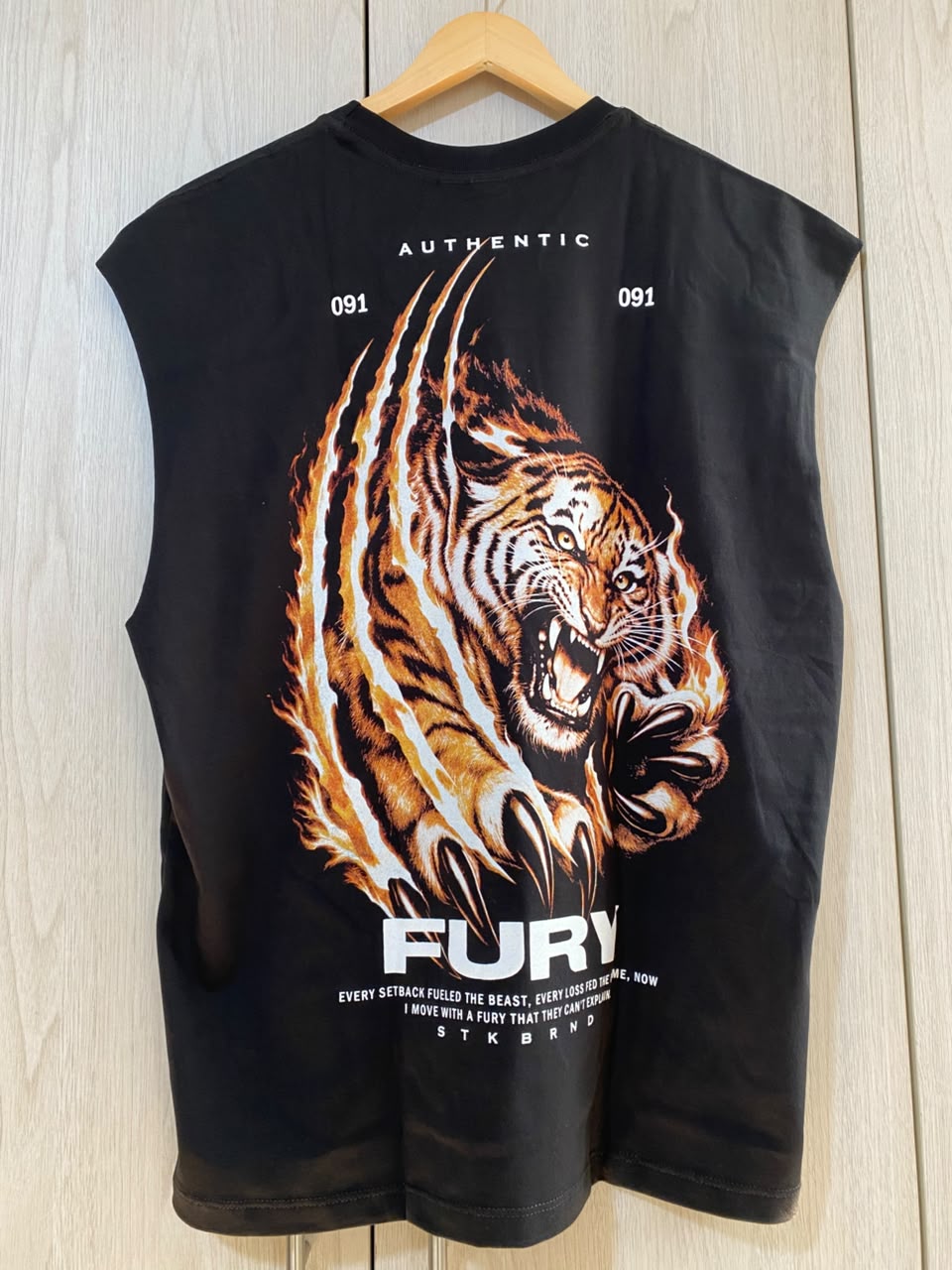 Camisilla Negra Fury Alto Gramaje