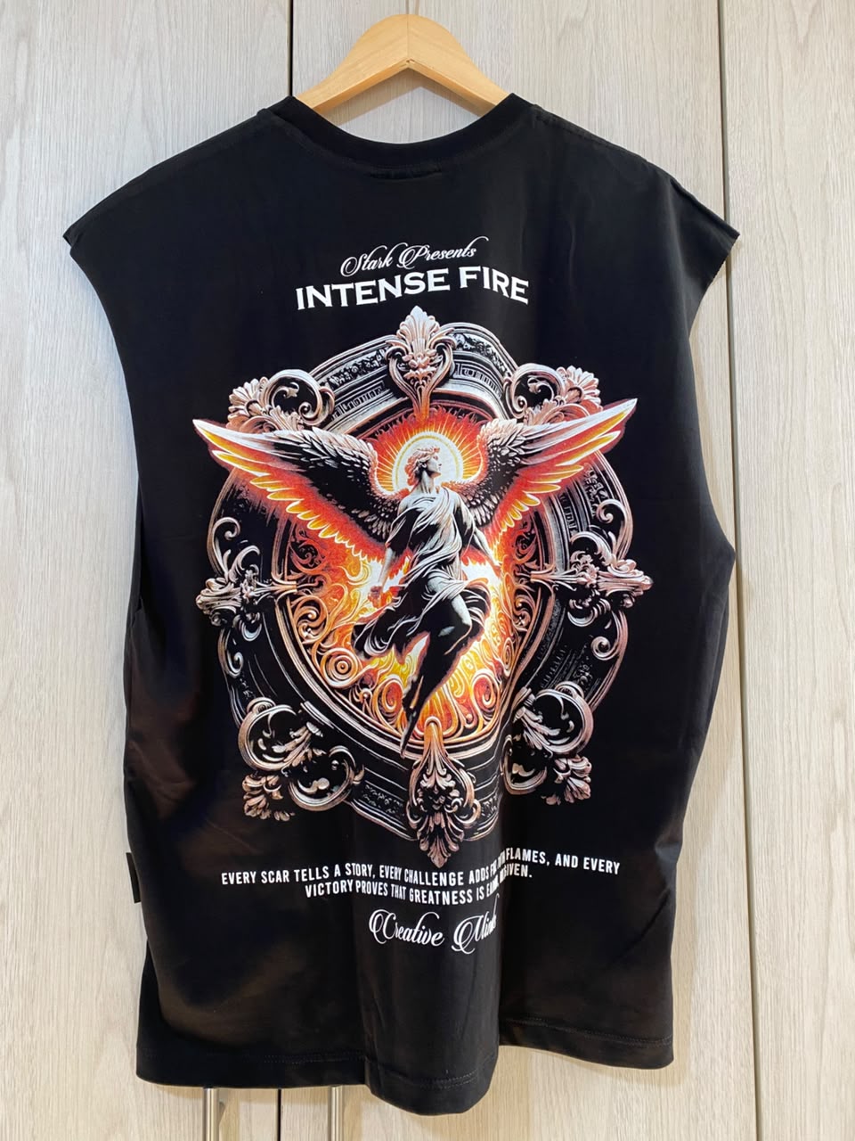Camisilla Negra Intense Fire Angel Alto Gramaje
