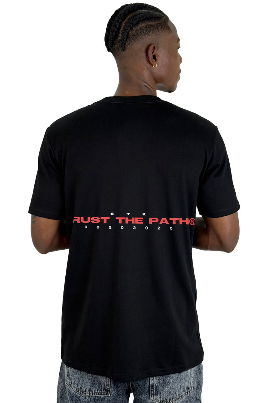 Camiseta Negra Trust The Path Alto Gramaje