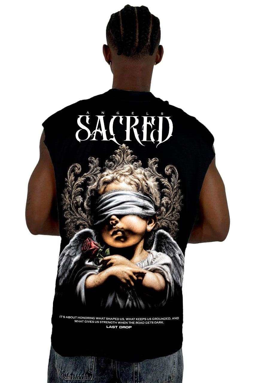 Camisilla Negra Angels Sacred Alto Gramaje