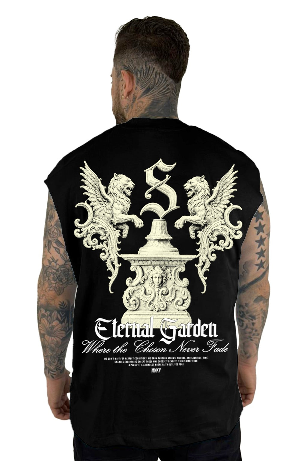 Camisilla Negra Eternal Garden Alto Gramaje