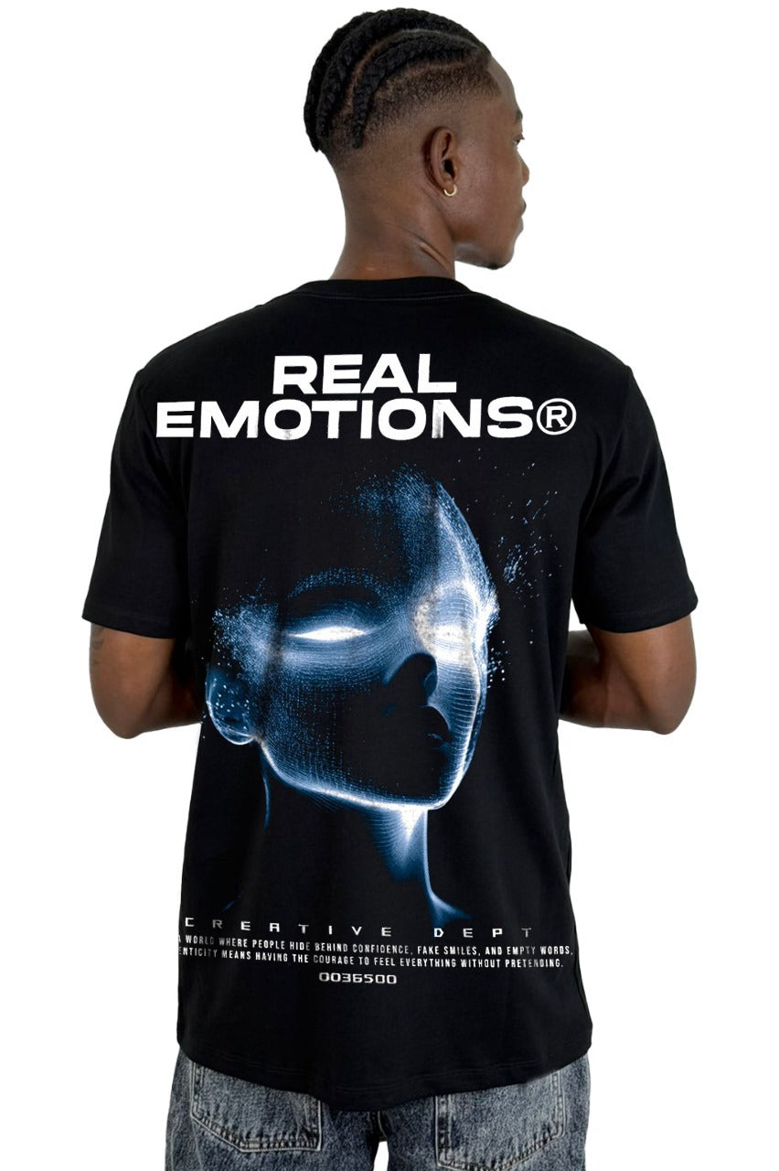 Camiseta Negra Real Emotions Alto Gramaje