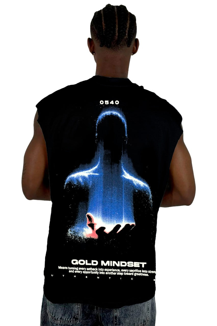 Camisilla Negra Gold Mindset 0540 Alto Gramaje