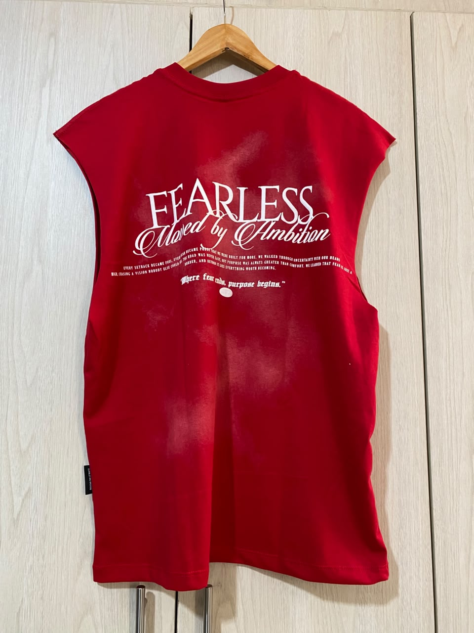 Camisilla Roja Fearless Alto Gramaje