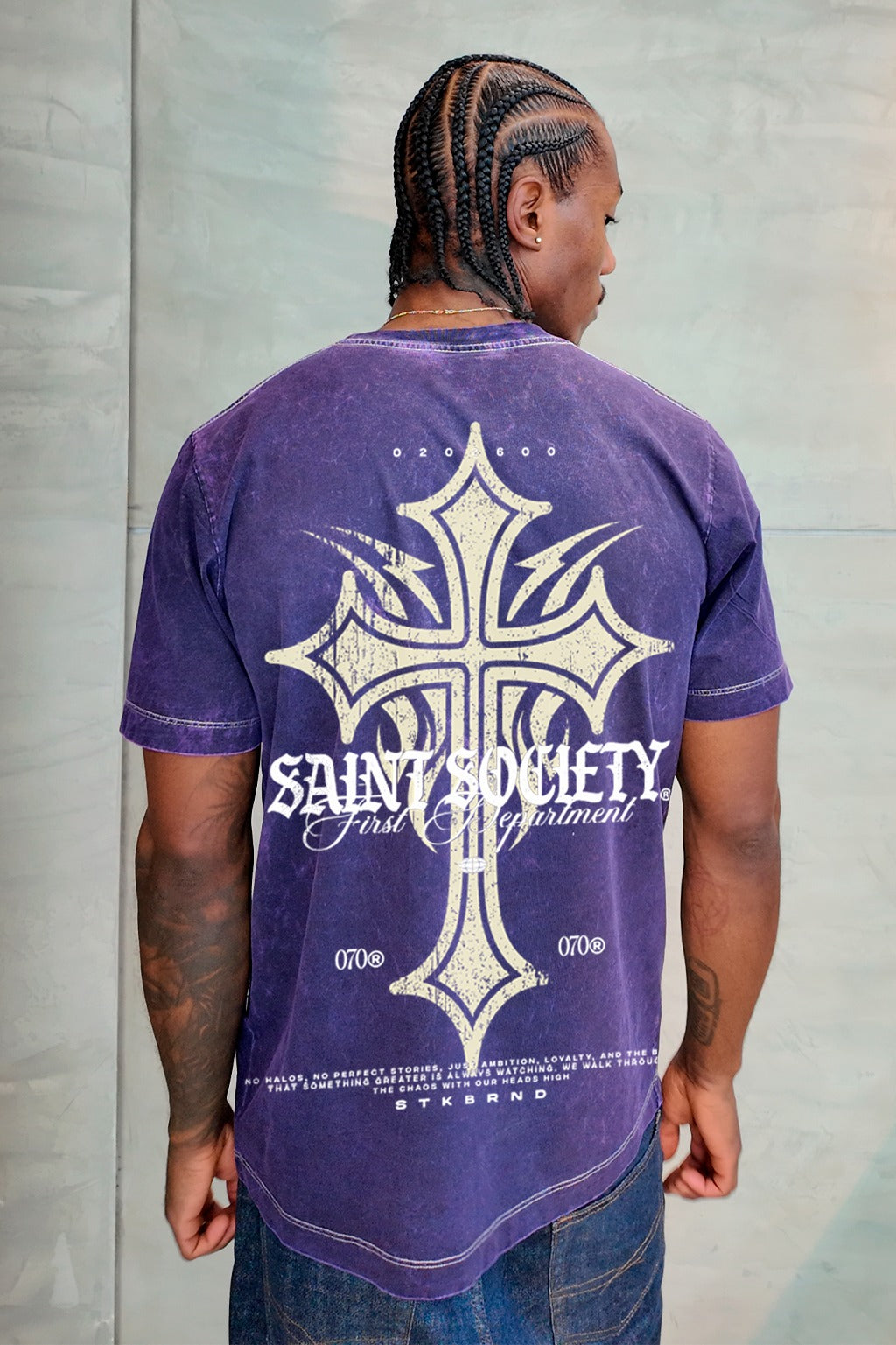 Camiseta Sky Uva Saint Society Cruz Alto Gramaje
