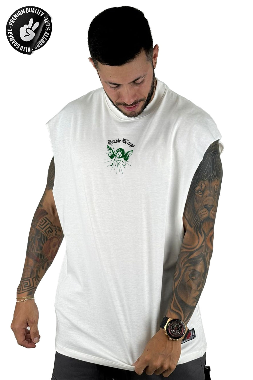 Camisilla Blanca Dark Angel Alto Gramaje