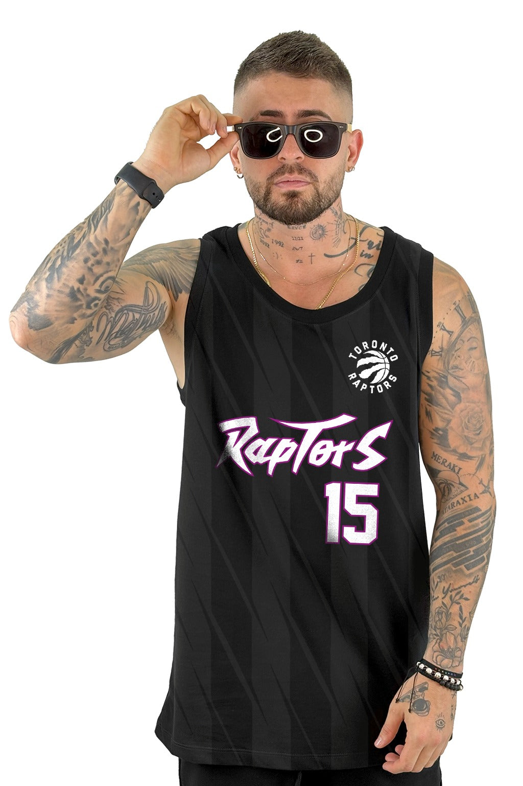 Camisilla negra raptors 15