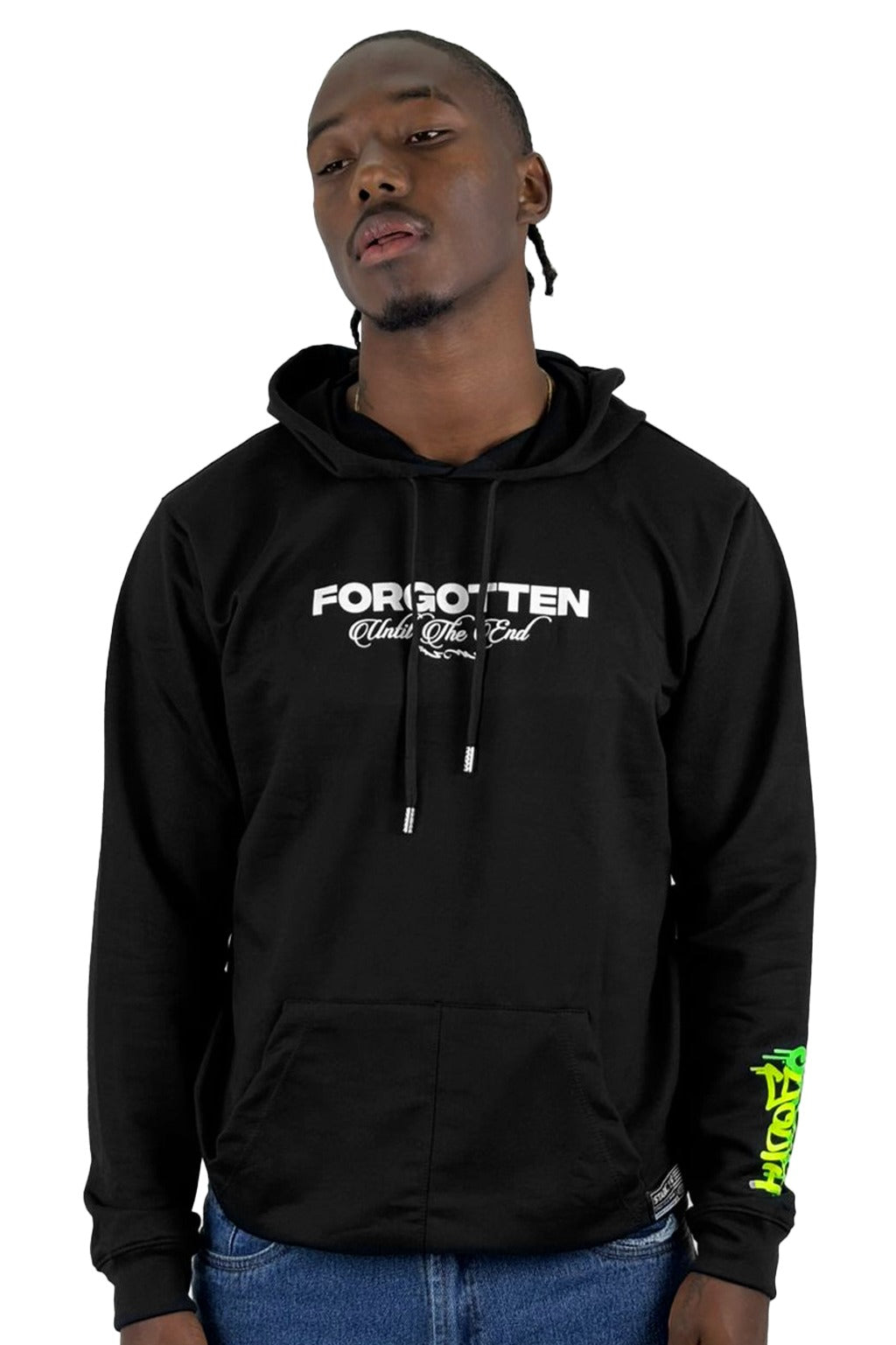 Buzo Negro capucha Forgotten