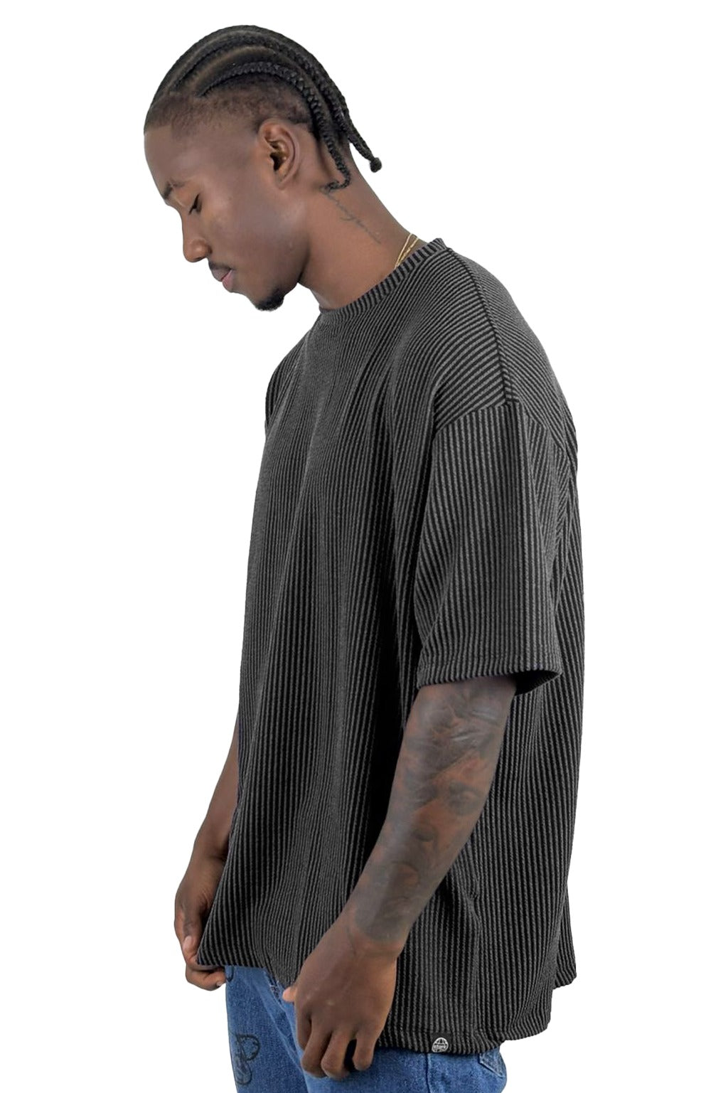 Over negra Texturizada lineas