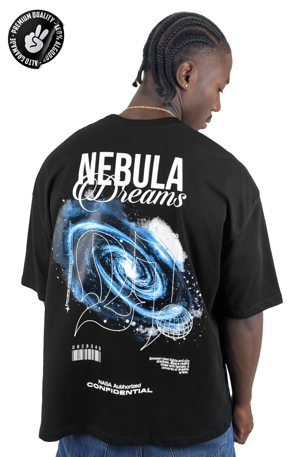 Oversize alto gramaje negra nebula